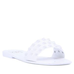 Dolce Vita Skylar Studded Slide Sandal In White